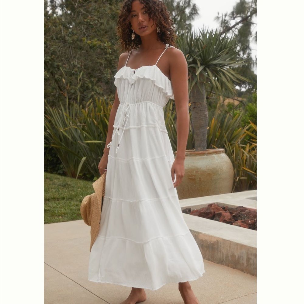 Anthropologie Tiered A-Line Beach Dress